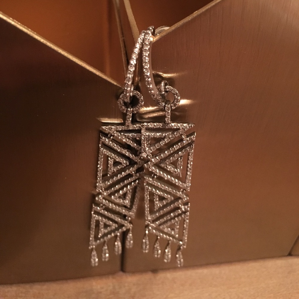 Art deco diamond earrings